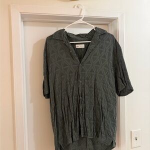 Zara Olive Textured Shirt
